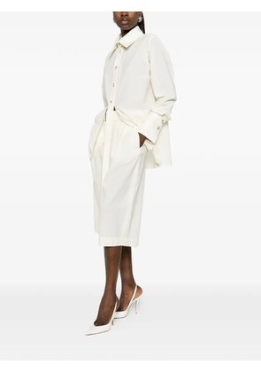 BATAKOVIC Belgrade buckle pleated shorts - Neutrals