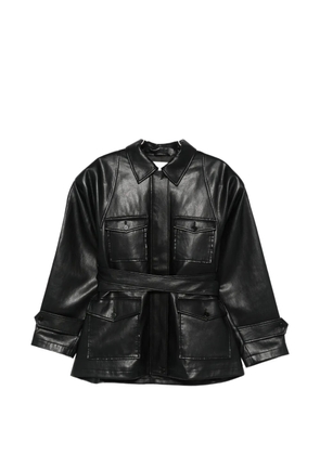 The Frankie Shop Kelia belted pocket coat - Black