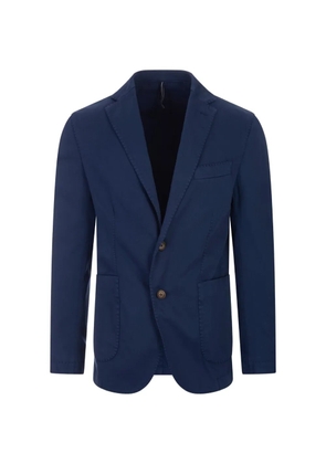 russocapri oxford cotton blazer - Blue