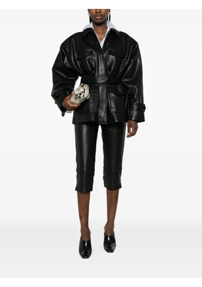 The Frankie Shop Kelia belted pocket coat - Black