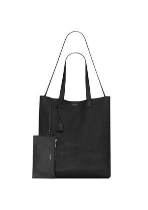 Saint Laurent grained-leather tote bag - Black