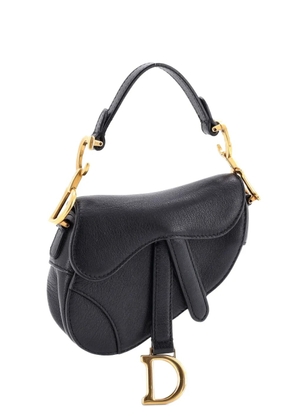 Christian Dior Pre-Owned Saddle Handbag Leather Micro satchel - Black