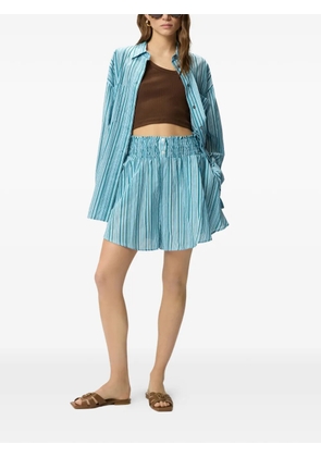 PINKO striped shirred skirt - Blue