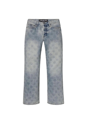 LOSTSHDWS embossed-logo jeans - Blue