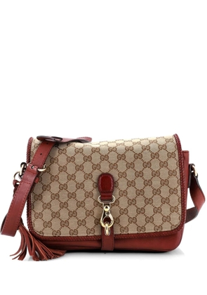 Gucci Pre-Owned Marrakech Messenger Bag GG Canvas with Leather Medium crossbody bag - Red