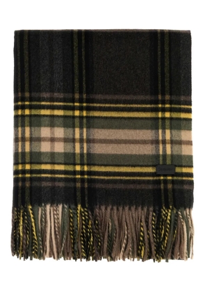 Saint Laurent checked scarf - Black