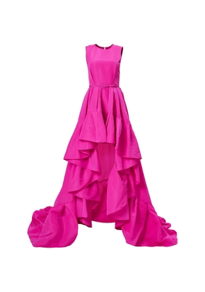 Carolina Herrera ruffle-hem high-low gown - Pink