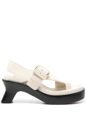 LOEWE Ease 90mm suede sandals - Neutrals