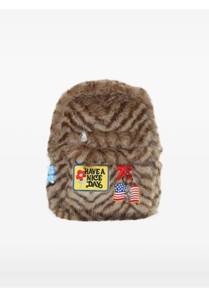 FNK STUDIOS logo-patch backpack - Brown