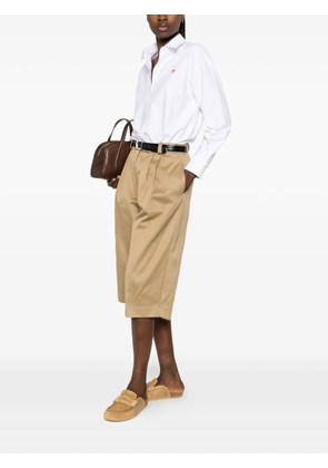 Maison Kitsuné fox-embroidered shirt - White