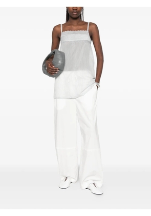 Low Classic striped lace mini dress - White