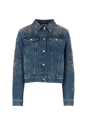 Gucci embellished denim jacket - Blue