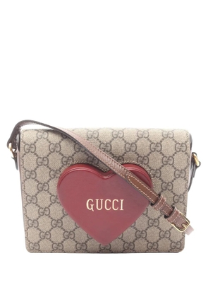 Gucci Pre-Owned 2016-2026 Mini GG Supreme Heart crossbody bag - Neutrals