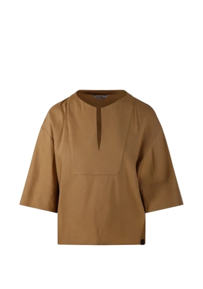 Max Mara V-neck short-sleeved top - Neutrals