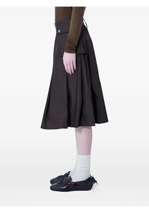 GANNI Duchesse midi skirt - Brown