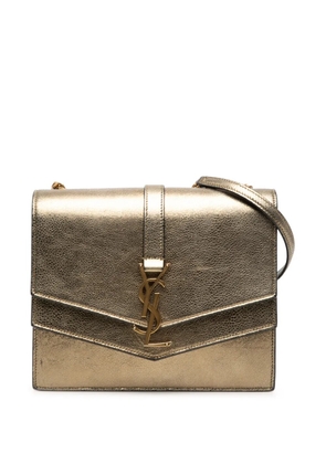 Saint Laurent Pre-Owned 2018 Medium Metallic Leather Monogram Sulpice crossbody bag - Brown