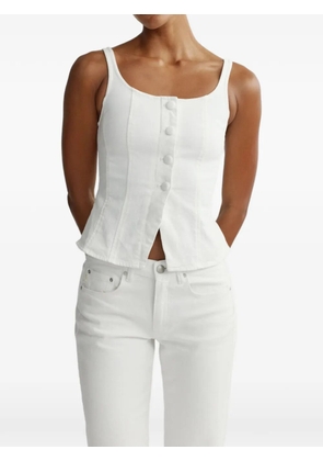 DL1961 button front top - White