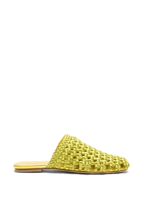Stuart Weitzman Marina interwoven mules - Green