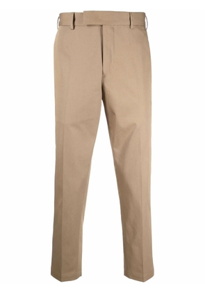 PT Torino cropped tapered chinos - Brown