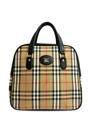 Burberry Pre-Owned 2000-2017 Haymarket Check Canvas Dome handbag - Neutrals