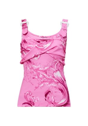 Versace Jeans Couture Wave Couture-print top - Pink