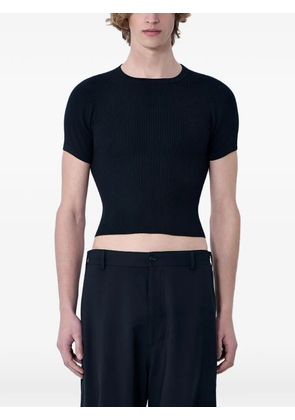 Rier ribbed cropped T-shirt - Black
