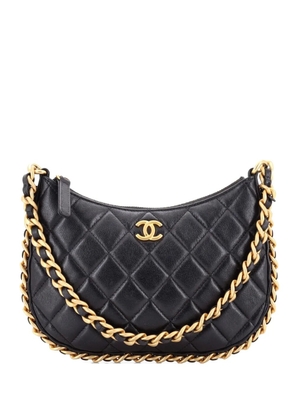 CHANEL Pre-Owned CC Chain Around Quilted Lambskin hobo bag - Black