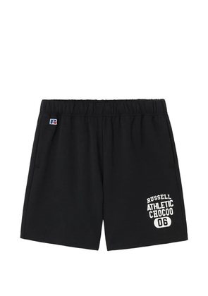 CHOCOOLATE x Russel Athletic patch-pocket track shorts - Black