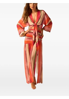 JBQ striped maxi skirt - Orange