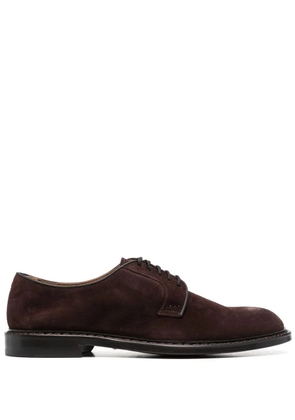 Doucal's lace-up suede Derby shoes - Brown