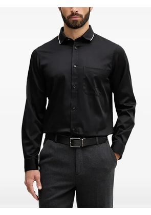 Armani Exchange chest-pocket contrast-collar shirt - Black