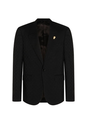 Gucci single-breasted GG wool blazer - Black