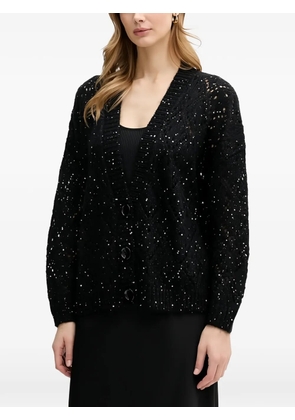 Benetton button-down embellished cardigan - Black