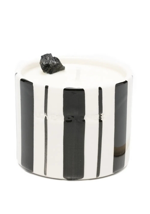 LOVE&STONES Heal striped candle - White