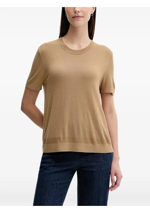 Benetton short-sleeve knitted T-shirt - Neutrals