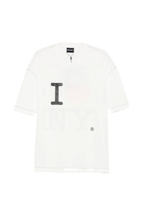 MADFRENZY letter graphic T-shirt - White