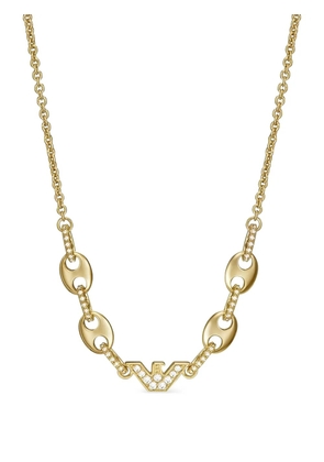 Emporio Armani logo-charm necklace - Gold