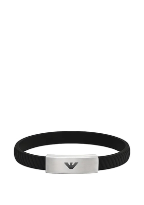 Emporio Armani logo-plaque bracelet - Black