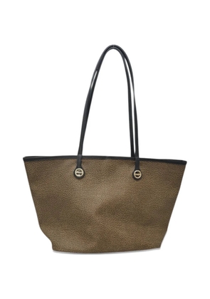 Borbonese large Flight canvas-print tote bag - Brown