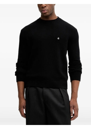 Benetton logo crew-neck sweater - Black