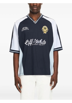 Off-White Royal Team Soccer V-neck T-shirt - Blue
