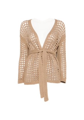 Max Mara Mxpgelo long-sleeve cardigan - Neutrals