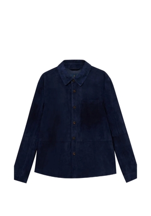 Brooks Brothers button-up suede shirt jacket - Blue