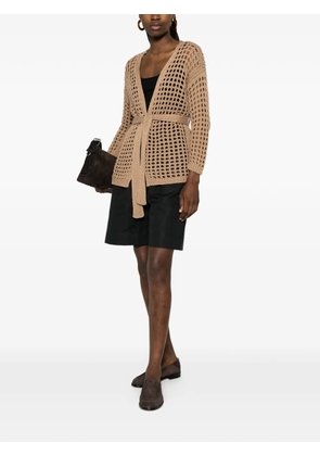 Max Mara Mxpgelo long-sleeve cardigan - Neutrals