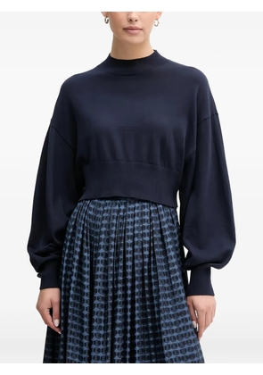 Benetton puff-sleeve knitted sweater - Blue