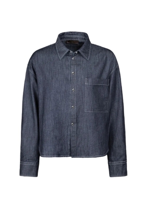 Moorer Mindy D patch-pocket shirt - Blue