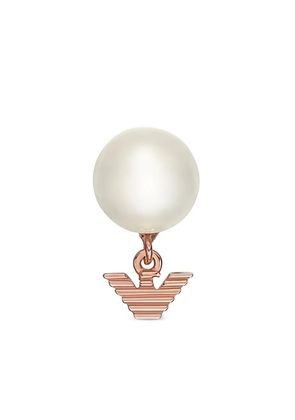 Emporio Armani logo-charm pearl earrings - Pink
