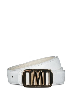 Moorer Hepsie reversible two-tone leather belt - White