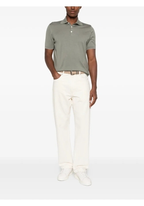 Brunello Cucinelli short-sleeved buttoned polo shirt - Green