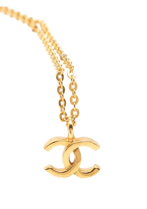CHANEL Pre-Owned 1950-1970 Gold Plated CC Pendant Chain Necklace costume necklace